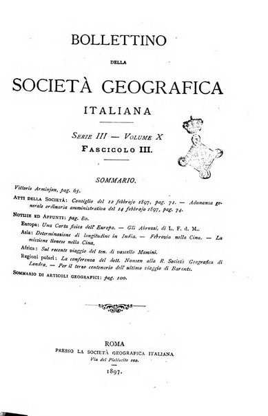 Bollettino della Società geografica italiana