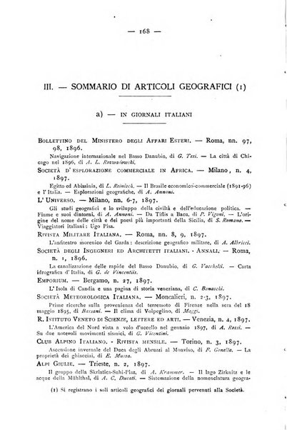 Bollettino della Società geografica italiana