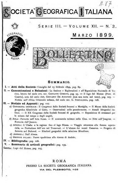 Bollettino della Società geografica italiana