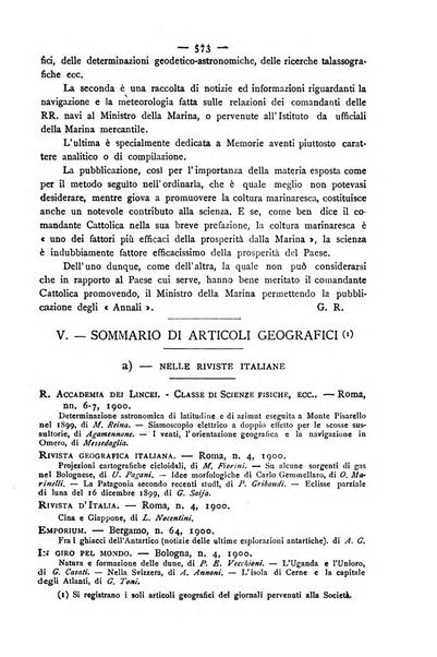 Bollettino della Società geografica italiana