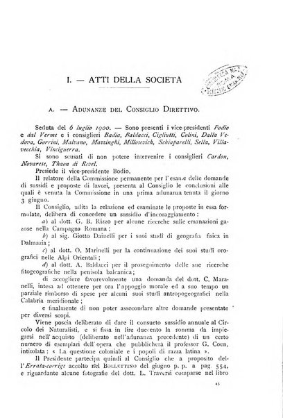 Bollettino della Società geografica italiana