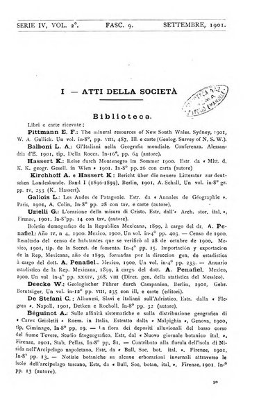 Bollettino della Società geografica italiana