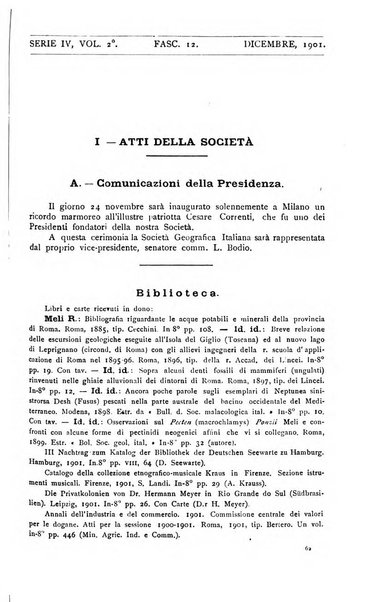 Bollettino della Società geografica italiana