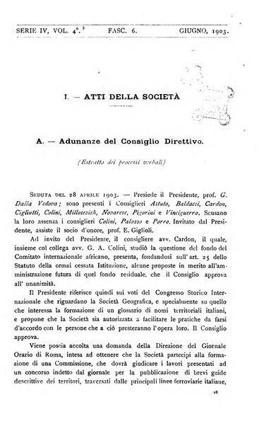 Bollettino della Società geografica italiana