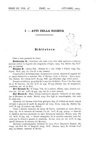 Bollettino della Società geografica italiana