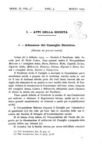 Bollettino della Società geografica italiana