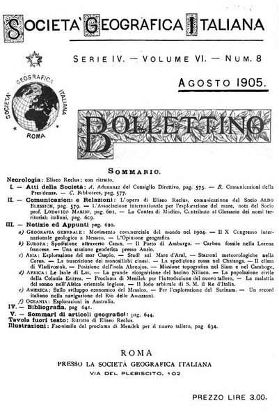 Bollettino della Società geografica italiana