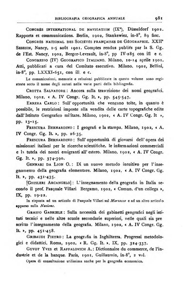 Bollettino della Società geografica italiana