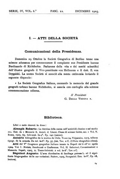 Bollettino della Società geografica italiana