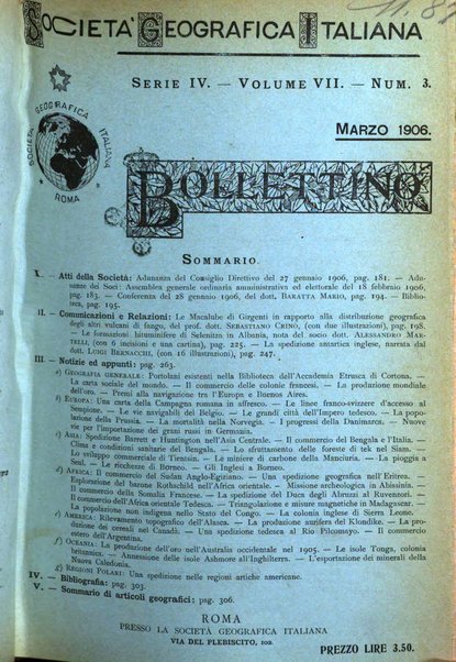 Bollettino della Società geografica italiana