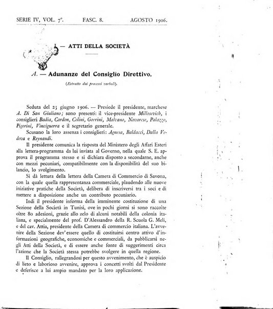 Bollettino della Società geografica italiana