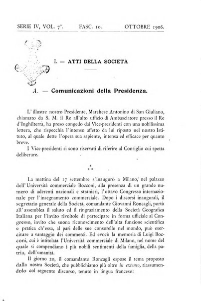 Bollettino della Società geografica italiana