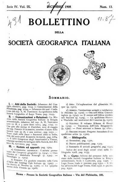 Bollettino della Società geografica italiana