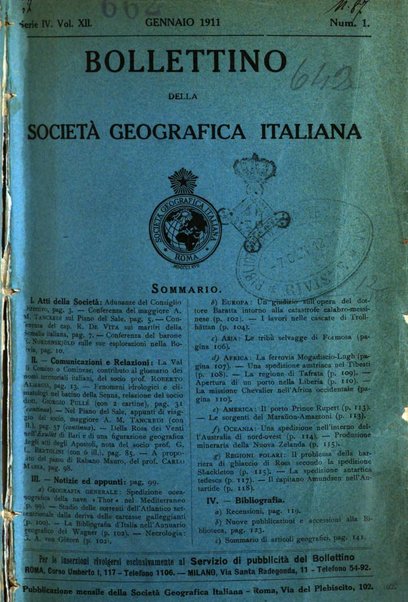 Bollettino della Società geografica italiana