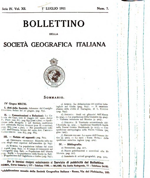 Bollettino della Società geografica italiana