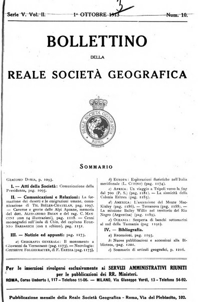 Bollettino della Società geografica italiana