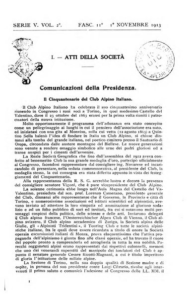 Bollettino della Società geografica italiana