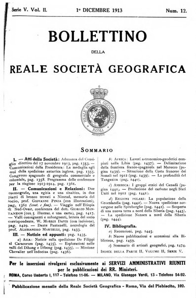 Bollettino della Società geografica italiana