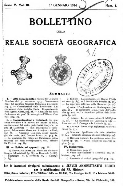 Bollettino della Società geografica italiana