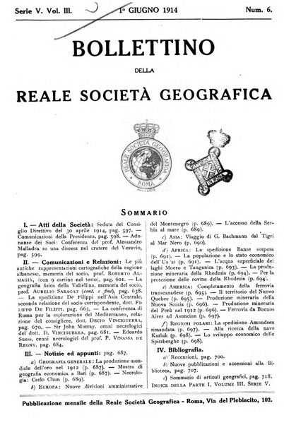 Bollettino della Società geografica italiana