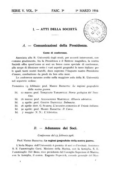 Bollettino della Società geografica italiana