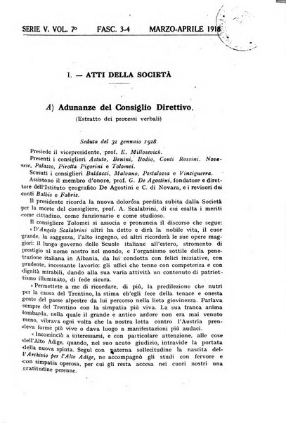 Bollettino della Società geografica italiana