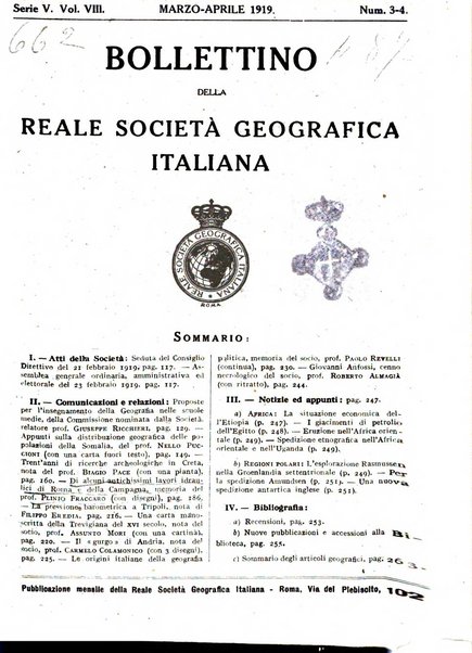 Bollettino della Società geografica italiana