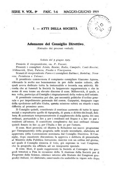 Bollettino della Società geografica italiana