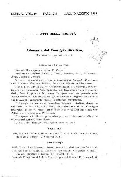 Bollettino della Società geografica italiana