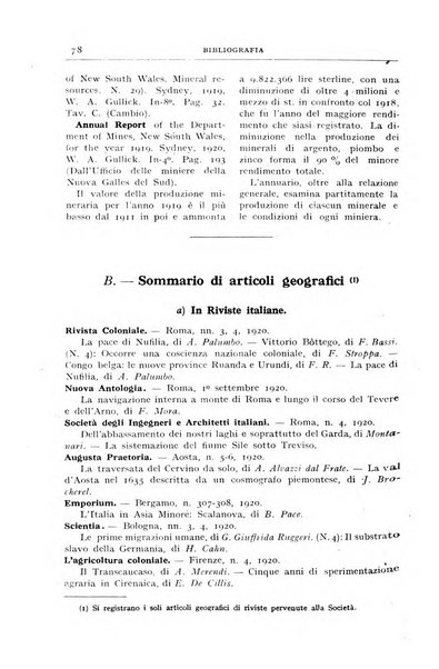 Bollettino della Società geografica italiana