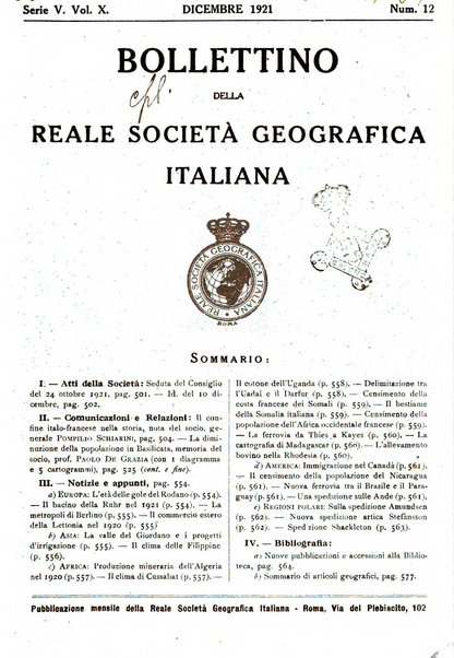 Bollettino della Società geografica italiana