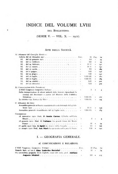 Bollettino della Società geografica italiana