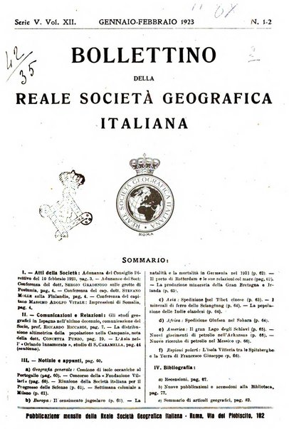 Bollettino della Società geografica italiana