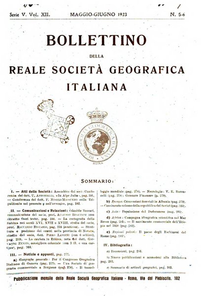 Bollettino della Società geografica italiana