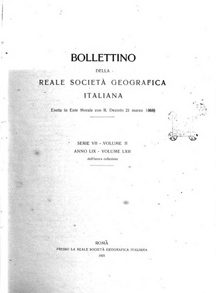 Bollettino della Società geografica italiana