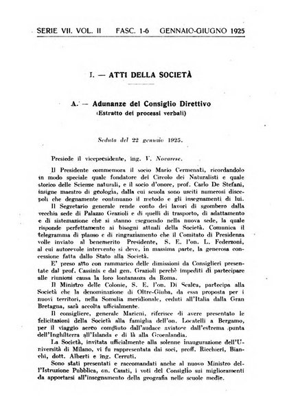 Bollettino della Società geografica italiana