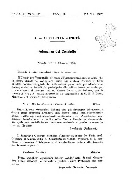 Bollettino della Società geografica italiana