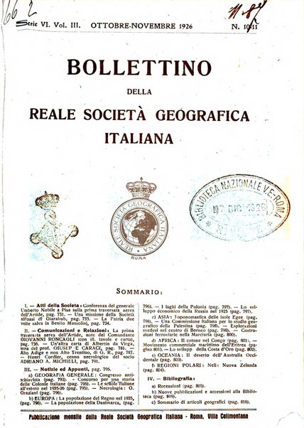 Bollettino della Società geografica italiana