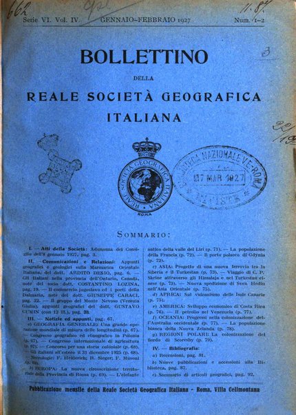 Bollettino della Società geografica italiana