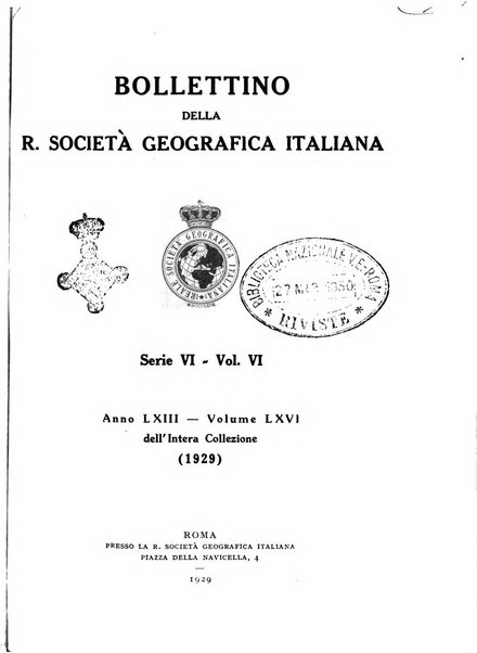 Bollettino della Società geografica italiana