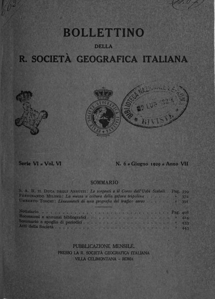 Bollettino della Società geografica italiana