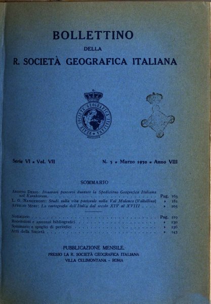 Bollettino della Società geografica italiana