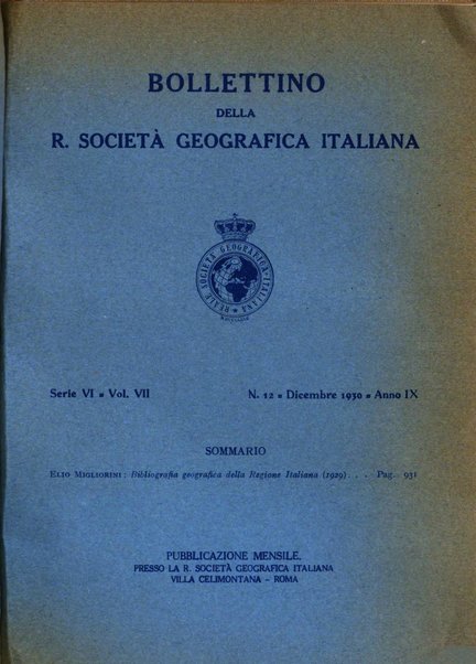 Bollettino della Società geografica italiana