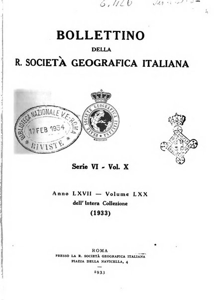 Bollettino della Società geografica italiana