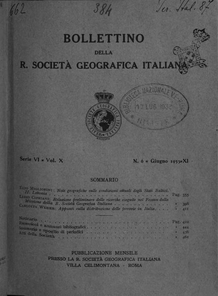 Bollettino della Società geografica italiana