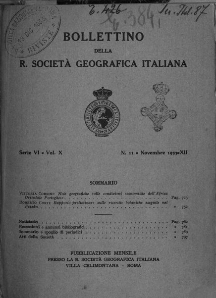 Bollettino della Società geografica italiana