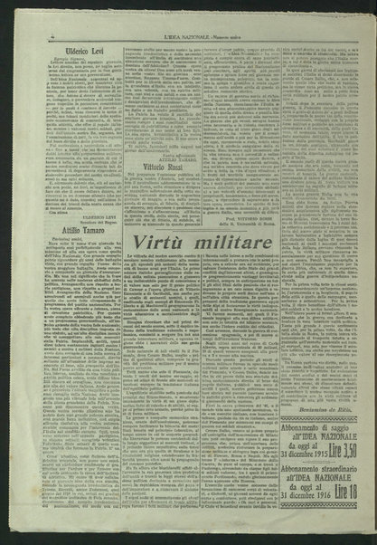 L'idea nazionale : per la prima ricorrenza annuale della sua pubblicazione in foglio quotidiano