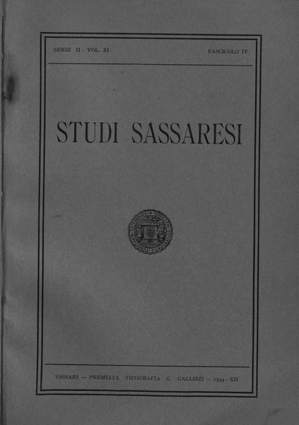 Studi sassaresi. Serie 2. [Giurisprudenza]