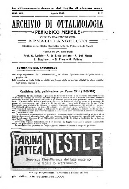 Archivio di ottalmologia giornale mensile