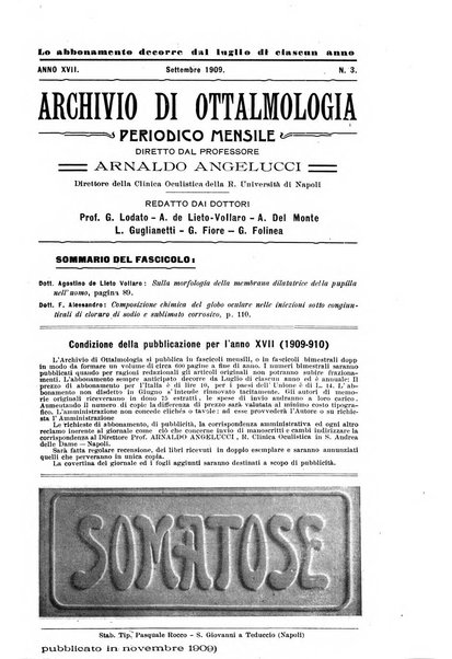 Archivio di ottalmologia giornale mensile